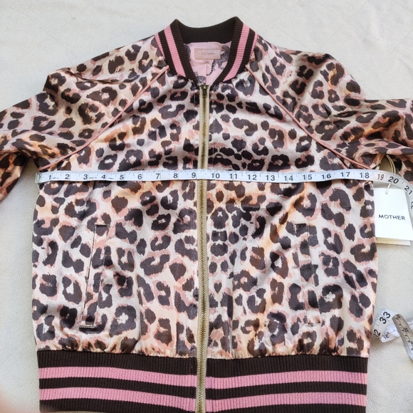 Mother NWT The Letterman Zip Track Jacket Leopard - Picture 10 of 11